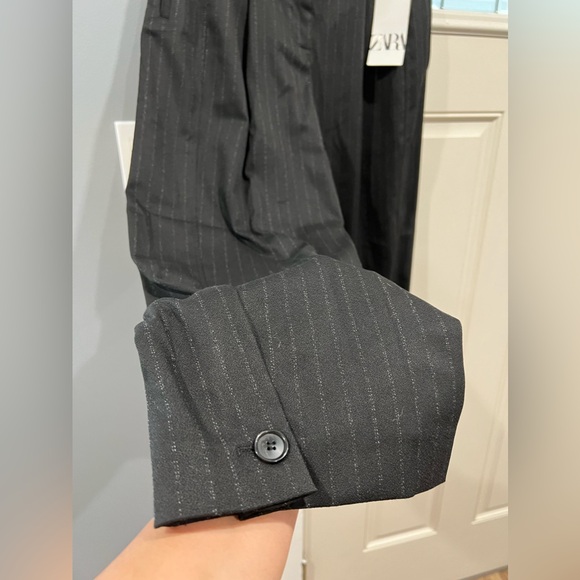 NWT: Zara Tapered Pinstripe Pants ZW Collection - Picture 2 of 5